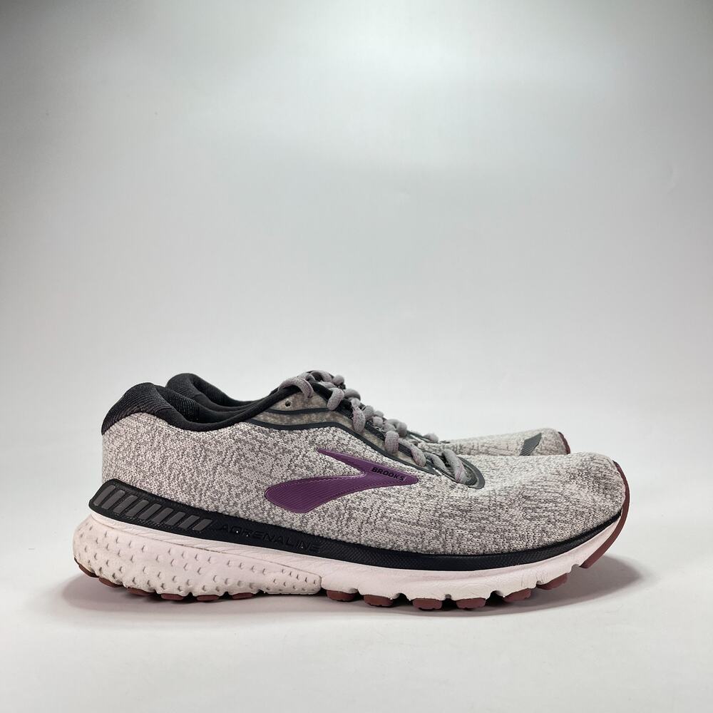 Brooks Adrenaline GTS 20 Grey Purple Running Shoes 1202961B030 Women's Size 9.5